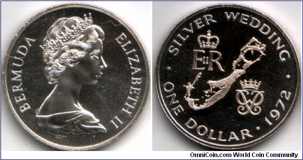 `Silver wedding' commem. dollar in silver