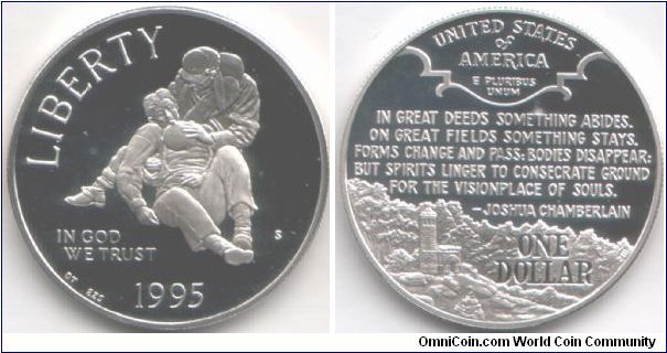 Civil War proof silver dollar