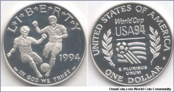 `World Cup' proof silver dollar