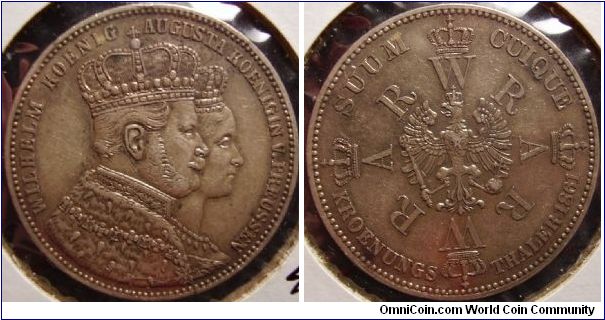 1861 thaler Prussia