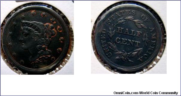 Coronet Head half cent