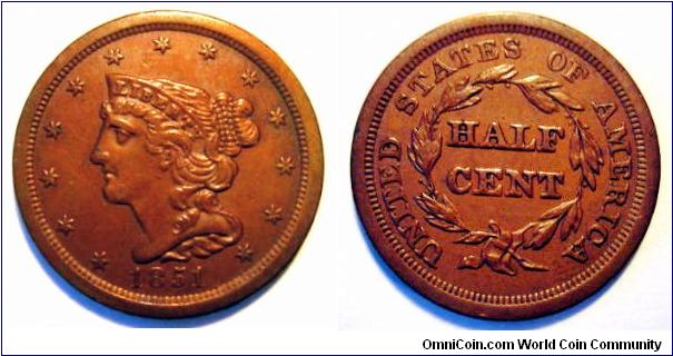 Coronet Head half cent