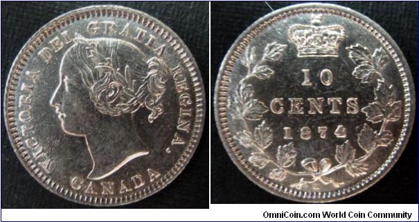 1874H 10 cent