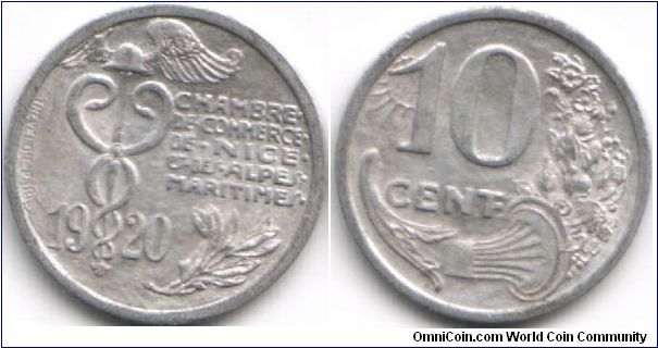 Post WWI Emergency money. Nice 10c in aluminium.