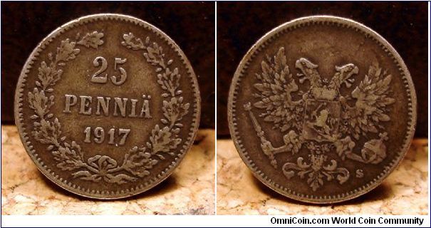 25 pennia, from Finland according to Saankarite, thanks for the info.