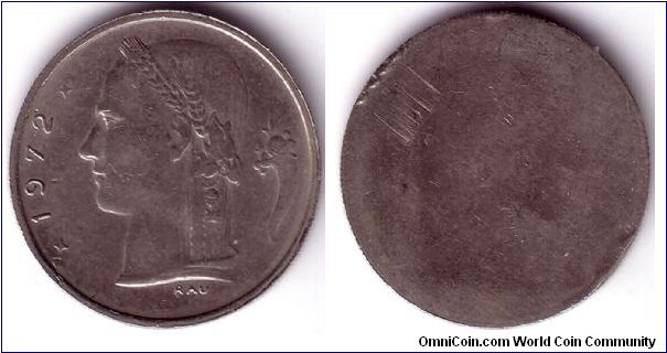 1 franc 1972 - full brockage (i guess)