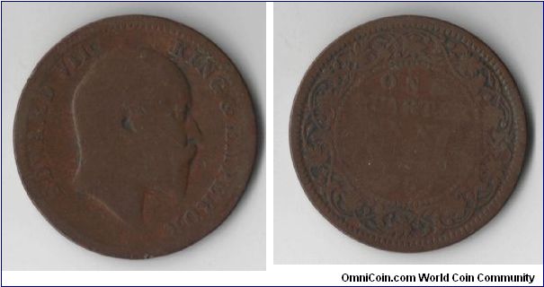 One Quarter anna.
Edward VII