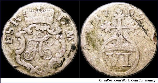 6 Pfennig, Schwarzburg—Rudolstadt.                                                                                                                                                                                                                                                                                                                                                                                                                                                                                  