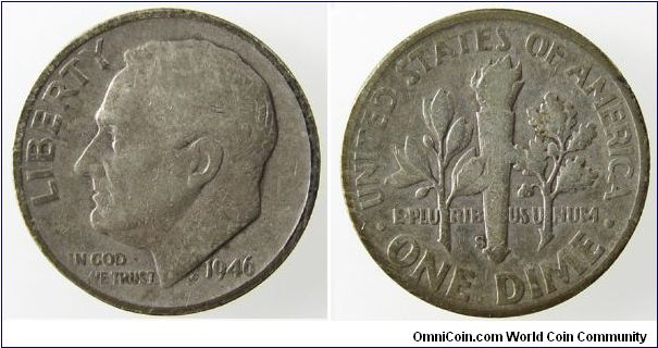 1946-S Roosevelt Dime