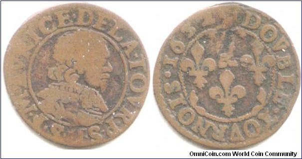 Bouillon et Sedan. Copper double tournois of Frederique Maurice de la Tour.