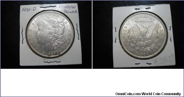 1921 D Morgan Dollar