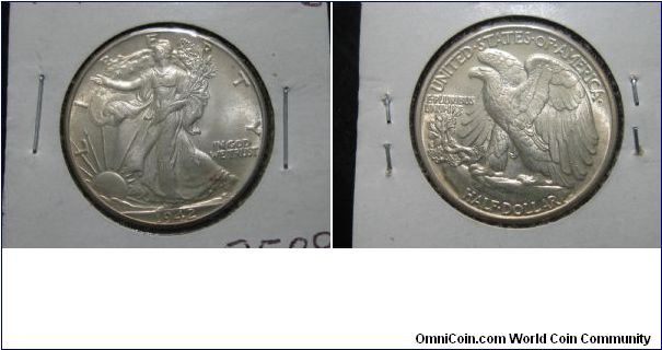 1942 Walking Liberty Half Dollar