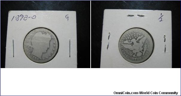 1898 O Barber Quarter Dollar