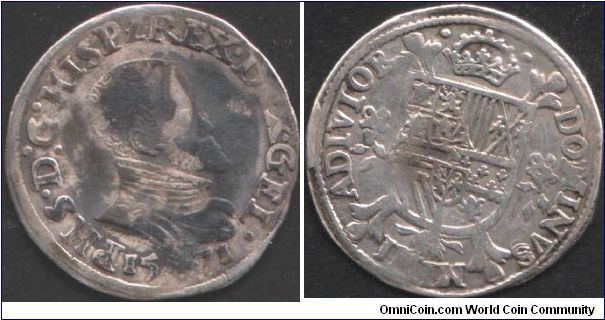 Gelders, Spanish Netherlands silver half ducat. Another nice portrait coin. Low grade, but very hard to find these in much better condition.