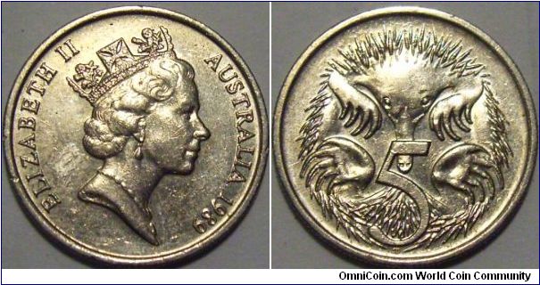 Australia 1989 5 cents.