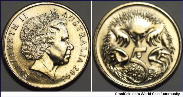 Australia 2003 5 cents.