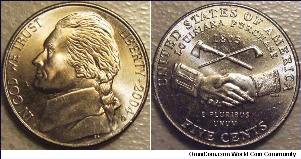 US 2004 5 cents. Mintmark: D.
