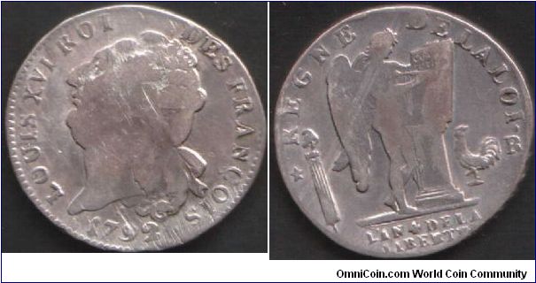 silver ecu of Louis XVI minted at Orleans.