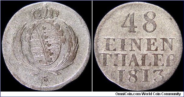 1/48 Thaler, Saxony                                                                                                                                                                                                                                                                                                                                                                                                                                                                                                 