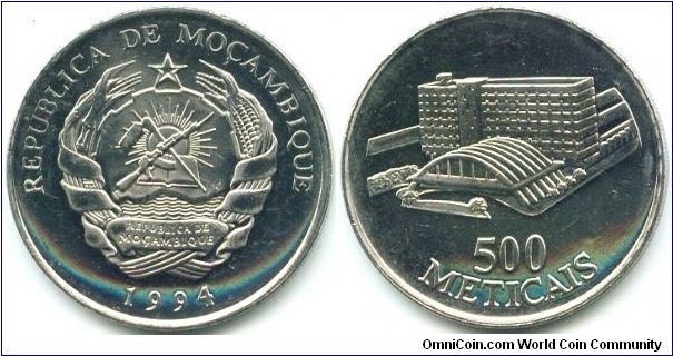 Mozambique, 500 meticais 1994.