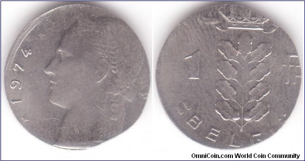 1 Franc 1974 Dutch Legends - Struck on 25 Centimes Planchet