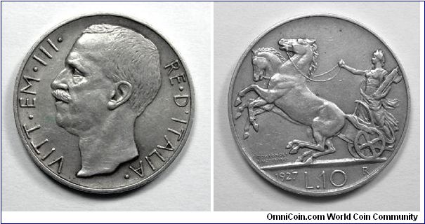 V. EMANUELE III

10 LIRE Biga

Silver