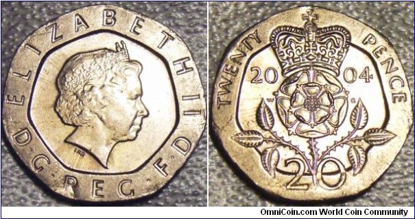 UK 2004 20 pence. Special thanks to Peck!
