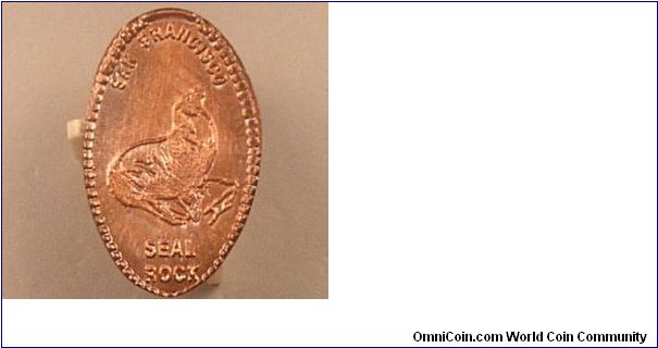 Elongated coin San Francisco Seal Rock