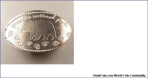 Elongated coin Yosemite Park Bear