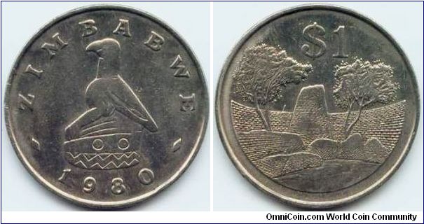 Zimbabwe, 1 dollar 1980.