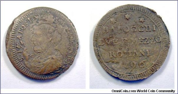 Papal States

Pius VI

2 1/2 Baiocchi

Copper