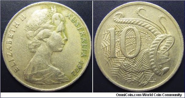 Australia 1972 10 cents.