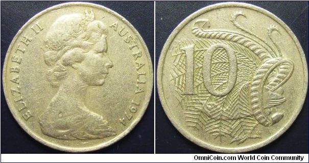 Australia 1974 10 cents.