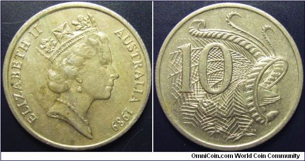 Australia 1989 10 cents.