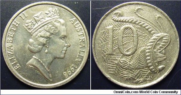 Australia 1998 10 cents.