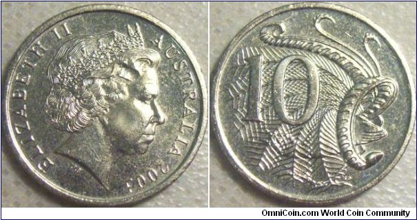 Australia 2003 10 cents.