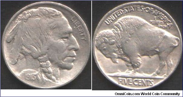 Nice 1913 line type nickel.