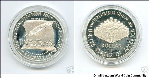 US Constitution Commemorative Dollar