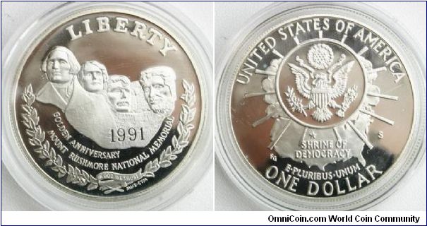 Mount Rushmore Anniversary Dollar