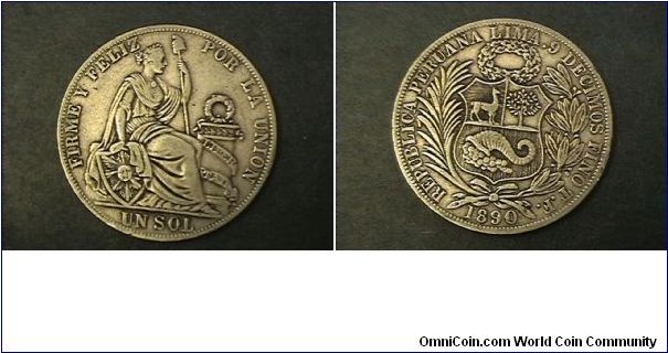 Peru, UN SOL T.F.
0.900 silver