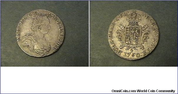 Austria/Netherlands 1/2 Ducaton Antwerp mint