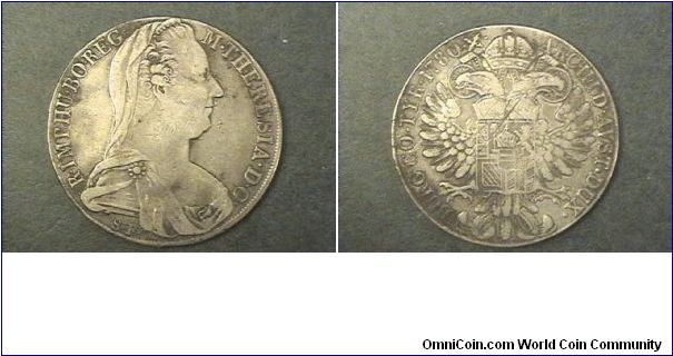 Maria Theresa trade Thaler, Milan mint @1815-1828