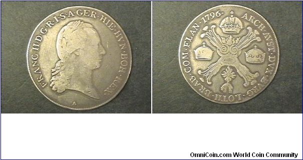 Austria Netherlands
1/2 Kronenthaler A mint mark. km#61.1