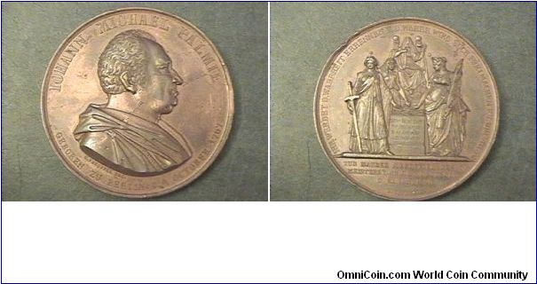 German medal of Johann Michael Palmie