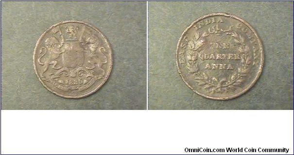 British East India Company, One Quarter Anna