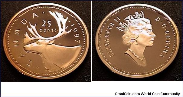 Sterling Silver Canadian 25 Cents Coin