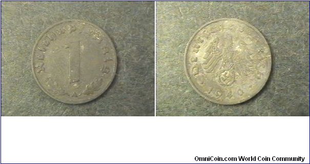1 Reichspfennig, A mint mark