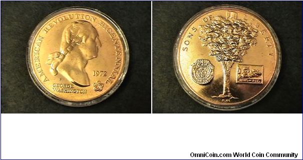 American Revolution Bicentennial George Washington 
Son Of Liberty. US Mint P mint mark. Guild medal