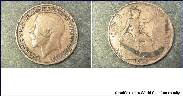 GEORGIVS V DEI GRA BRITT OMN REX FID DEF IND IMP,

One Penny
