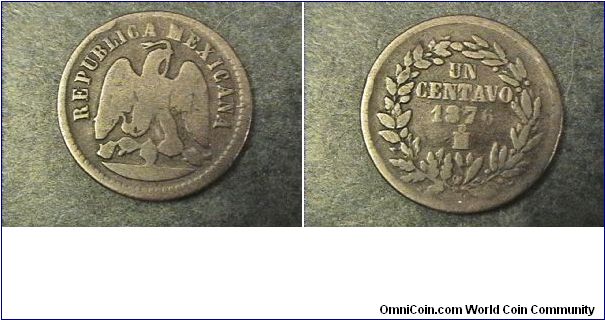 Republica Mexicana, Un Centavo Mo mint mark